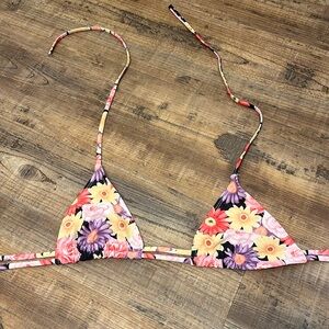 Floral bikini top and bottom